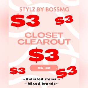 7/30/25 - $3 starts on everything.